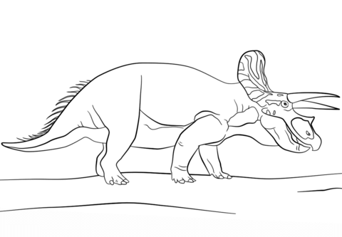 Jurassic Park Triceratops Coloring Page